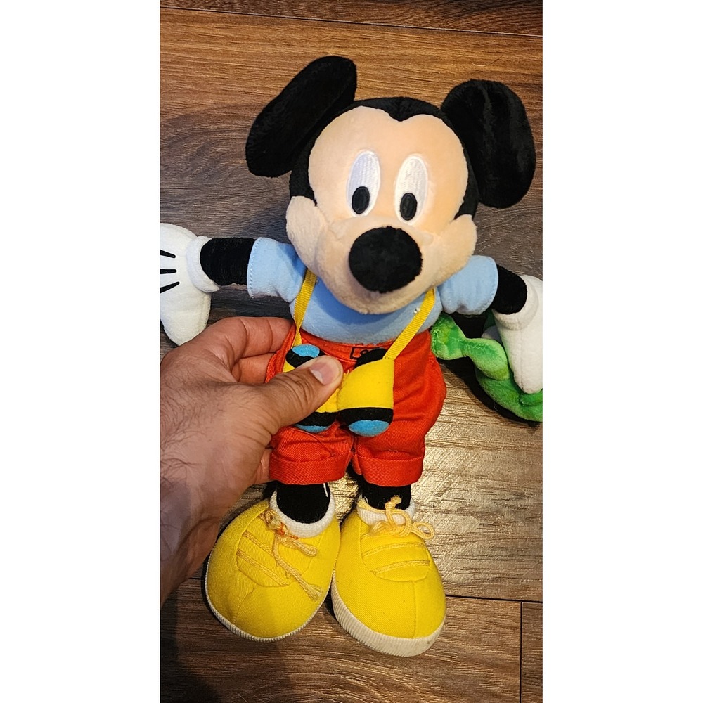 Disney Store Exclusive Mickey Mouse Plush Beanbag Tourist  Explorer Outfit AS IS